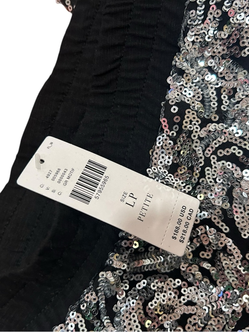 Anthropologie Sequin Jogger Pants Black Silver Party pants - Picture 3 of 6